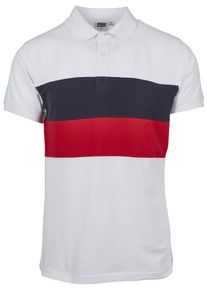 Urban Classics, Herren Poloshirt, Navy / Feuerrot / Wei&szlig;