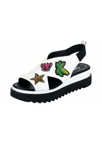 Gabor, Damen Sandalette, Mischfarben / Wei&szlig;
