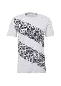 Tom Tailor Denim, Herren T-Shirt, Hellgrau / Schwarz
