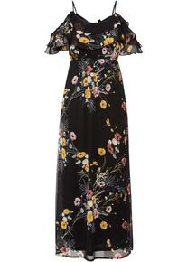 bonprix, Damen Maxikleid, Gelb / Schwarz