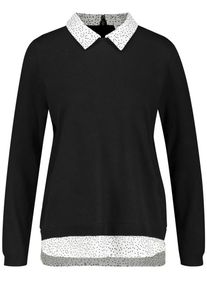 Gerry Weber, Damen Pullover, Schwarz / Wei&szlig;