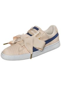 Puma, Damen 'Basket Heart Denim' Sneaker, Beige / Dunkelblau