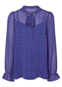 MAMALICIOUS, Damen Gepunktete Still-Bluse mit langen &Auml;rmeln, Blau