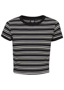 Urban Classics, Damen T-Shirt, Schwarz / Weiß