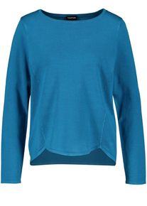 Taifun, Damen Pullover mit verlängertem Rücken, Himmelblau