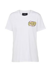 Pop Copenhagen, Damen T-Shirt, Gelb / Weiß