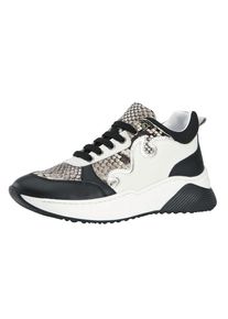 Heine, Damen Schnürer, Hellbeige / Schwarz / Naturweiß