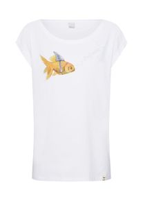 Iriedaily, Damen T-Shirt 'Hai Fish Tee', Weiß