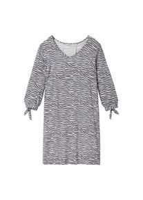 Sandwich, Damen Kleid, Grau / Schwarz