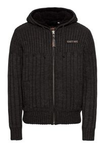 Schott NYC, Herren Strickjacke 'PLDUNCAN', Anthrazit