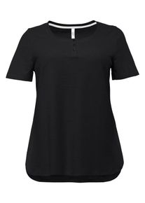 sheego Basic, Damen Longshirt, Schwarz