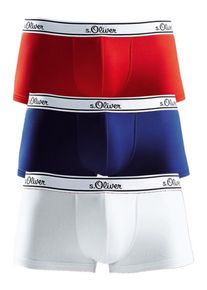 s.Oliver RED LABEL, Herren Hipster (3 Stck.), Blau / Rot / Weiß