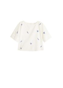 Mango, Damen Bluse 'Madeira-H', Blau / Weiß
