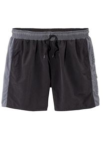 Buffalo, Herren Kurze Badeshorts, Grau / Schwarz