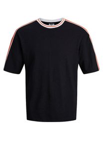 Jack & Jones JACK & JONES, Herren T-Shirt, Orangerot / Schwarz