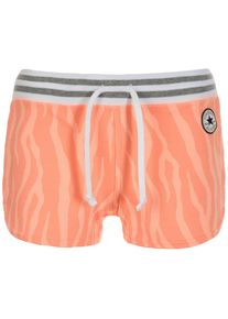 Converse, Damen Shorts 'Mesh Paneled', Grau / Orange / Wei&szlig;