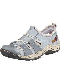 Rieker, Damen Slipper, Pastellblau / Hellblau