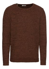 Selected Homme, Herren Pullover 'SLHVICTOR CREW NECK W NOOS', Braun / Schwarz