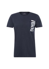 Tom Tailor Denim, Herren T-Shirt 'T-shirt with printed pocket T-Shirt 1/2', Dunkelblau / Weiß