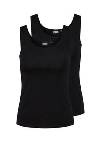 Urban Classics, Damen Jersey Top 'Ladies 2-Pack Basic Stretch Top', Schwarz