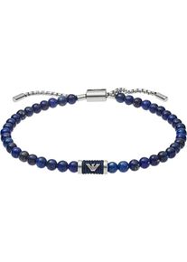 Emporio Armani, Herren armband, Dunkelblau / Silber