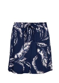 Q/S Designed By, Damen Sportiver Rock mit Allover-Print, Navy / Weiß