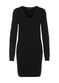 Véro Moda VERO MODA, Damen Langärmeliges Strickkleid, Schwarz