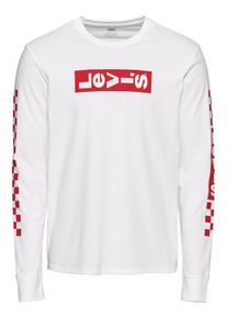 Levi's LEVI'S, Herren Shirt 'LS GRAPHIC TEE - B', Rot / Weiß