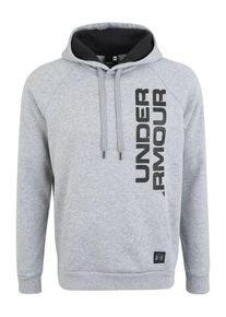 Under Armour, Herren Kapuzenpullover 'RIVAL SCRIPT', Graumeliert / Schwarz