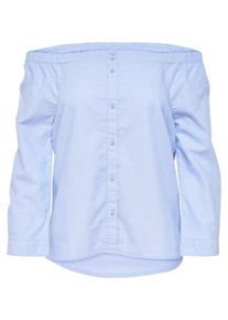 Only, Damen Off-Shoulder-Langarmhemd, Hellblau