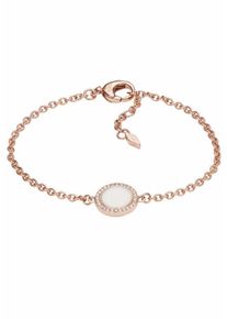 Fossil, Damen Armband 'CLASSICS JF02662791', Rosegold / Weiß