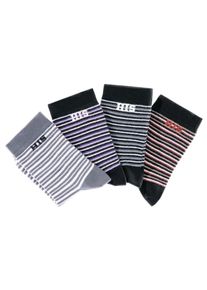 H.I.S. HIS JEANS, Damen socken (4 Paar), Blau / Grau / Schwarz
