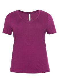 sheego Casual, Damen T-Shirt, Beere