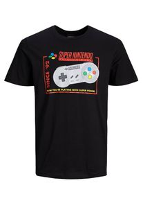 Jack & Jones JACK & JONES, Herren T-Shirt 'Gaming', Schwarz