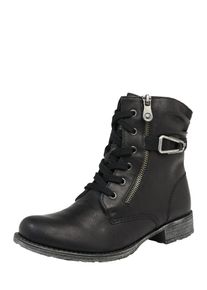 Rieker, Damen Schnürstiefelette in Leder-Optik, Schwarz