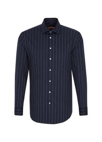 Seidensticker, Herren Hemd, Nachtblau / Wei&szlig;