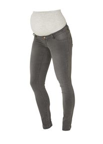 MAMALICIOUS, Damen Skinny-Umstandsjeans, Grau