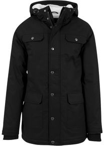 Urban Classics, Herren Parka 'Heavy Cotton', Schwarz