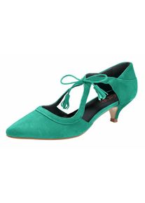 Heine, Damen Schn&uuml;rpumps, Gr&uuml;n
