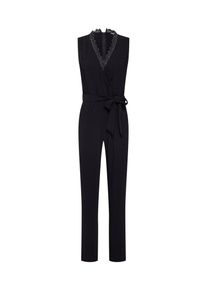 Anna Field, Damen Overalls 'lace trim woven jumpsuit', Schwarz