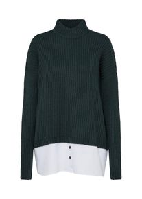 Noisy may, Damen Pullover 'NAMI', Tanne / Wei&szlig;