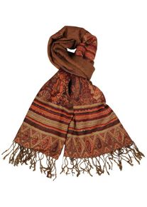 Silvio Tossi, Damen Schal, Sand / Braun / Dunkelbraun / Bronze / Rostrot