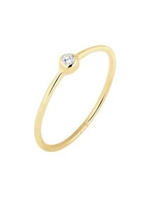 Elli Premium, Damen Ring, Gold / Weiß