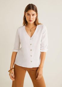 Mango, Damen Bluse 'Anni', Weiß