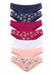 Petite Fleur, Damen Slip, Navy / Helllila / Ros&eacute; / Eosin / Rot / Wei&szlig;