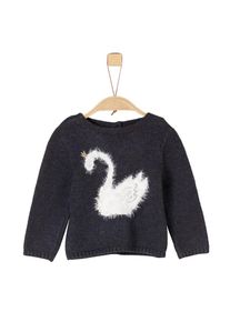 s.Oliver Junior, Mädchen Strickpulli, Schwarz / Weiß