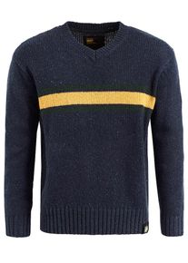 Khujo, Herren Pullover 'BRENT', Navy / Gelb / Grasgr&uuml;n