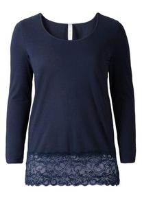 sheego Casual, Damen Longshirt, Marine