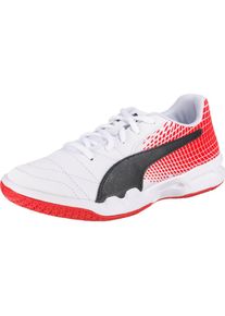 Puma, Hallenschuhe 'Veloz Indoor NG Jr', Hellrot / Schwarz / Wei&szlig;