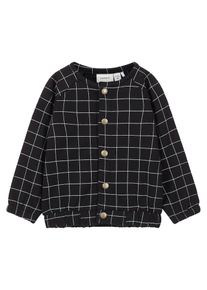 name it, M&auml;dchen Strickjacke, Schwarz / Wei&szlig;